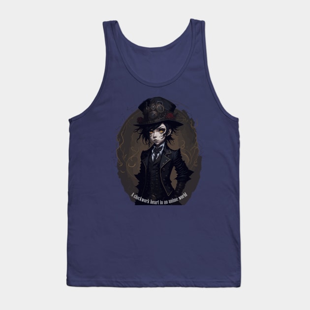 A clockwork heart in an anime world - Steampunk anime character Tank Top by AniMilan Design